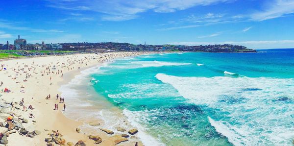 Panoramic view of beach