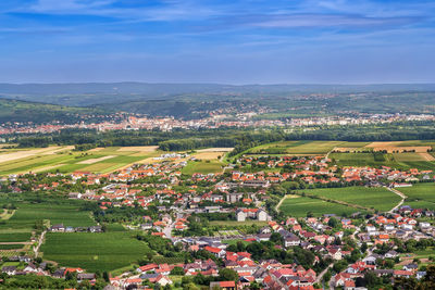 View of krems and surroundings from gottweig abbey hill, austria