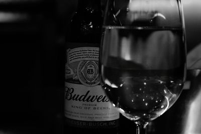 Close-up of wine in glass