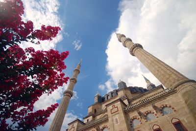 Low angle view of traditional building against sky