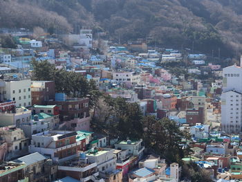 High angle view of townscape