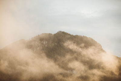 Low angle view of mountain against sky