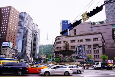 Cars parked on street