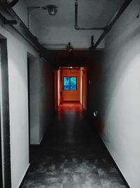 Empty corridor of building