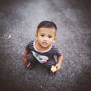 Portrait of cute baby girl