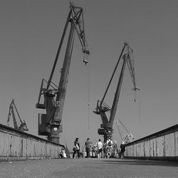 Cranes at construction site