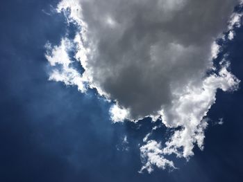 Low angle view of clouds in sky