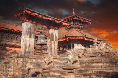 Low angle view of temple