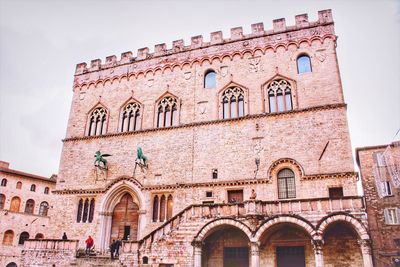 Low angle view of historical building against sky