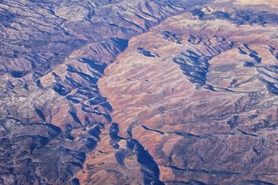 Rocky mountains aerial from airplane southwest colorado and utah. united states of america. usa.