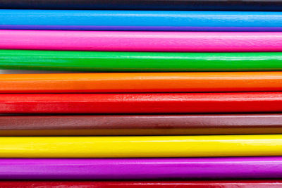 Full frame shot of multi colored pencils