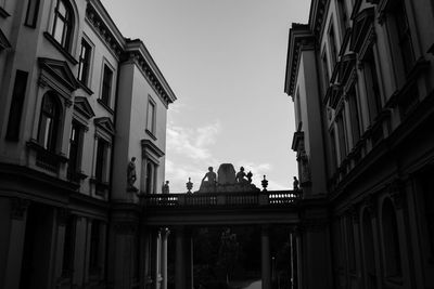 Low angle view of buildings against sky