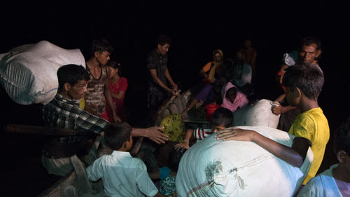 Group of people at music concert