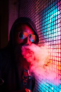 Portrait of man wearing sunglasses