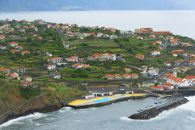 Built structures along the sea