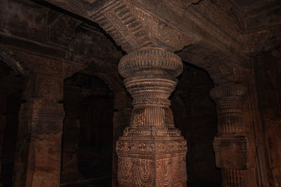 Low angle view of ornate ceiling