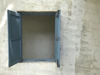 Closed door of building