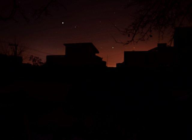 night, silhouette, building exterior, built structure, architecture, dark, illuminated, tree, low angle view, sky, dusk, city, outdoors, nature, moon, house, building, bare tree, no people, residential structure