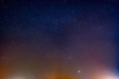 Low angle view of stars in sky