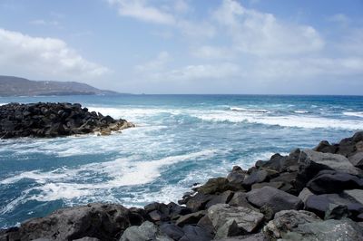 Scenic view of sea against sky