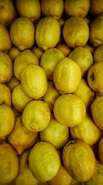 Full frame shot of lemons for sale at market