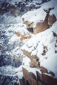 Snow covered land