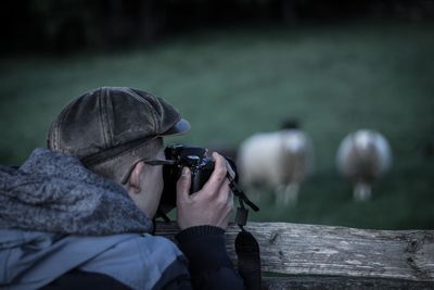 Man photographing