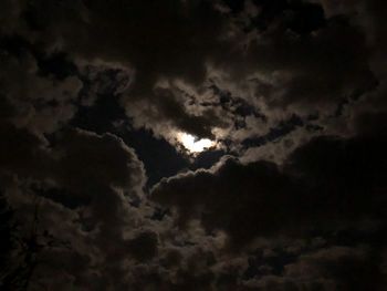 Low angle view of storm clouds in sky