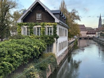 Strasbourg city center old city medieval houses channel