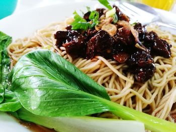 Close-up of salad in plate