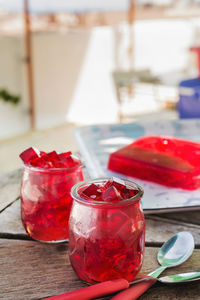 Close-up of drink on table