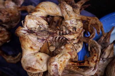 Close-up of dried for sale in market