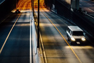 Man moving on road in city