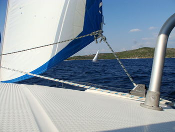 Sailboat in calm sea