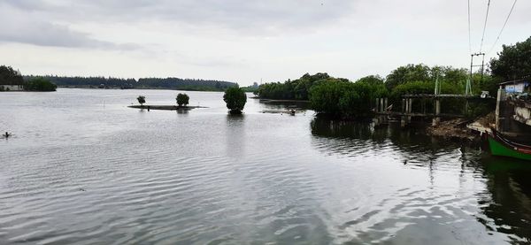 Scenic view of river against sky