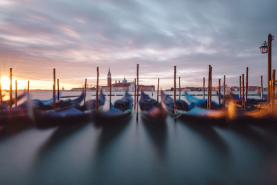 View of water against cloudy sky