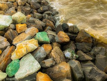 Pebbles on beach