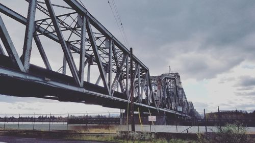 Low angle view of bridge against sky