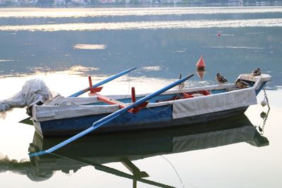 Fishing boat in a lake