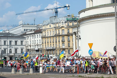 Group of people on street