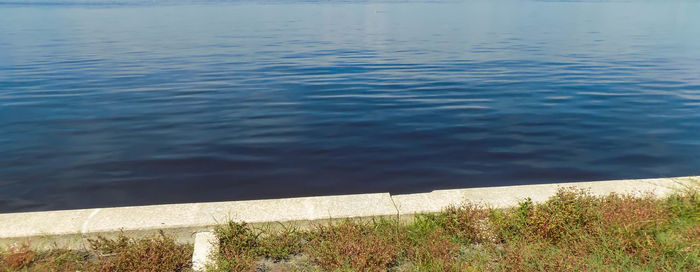 High angle view of lake