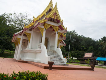 Temple against building