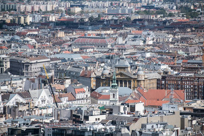 High angle view of cityscape