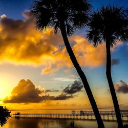 Scenic view of sunset over sea