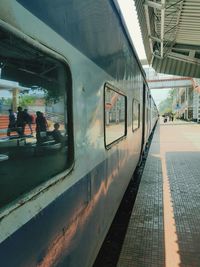 Train in indian railway station
