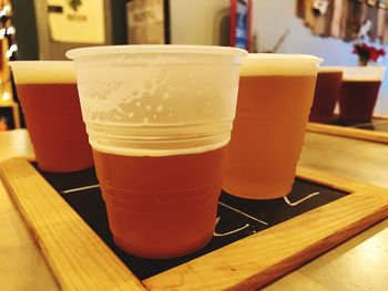 Close-up of drink on table