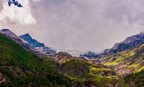 Panoramic view of mountains against sky