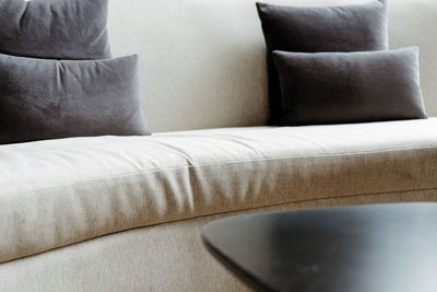 Close-up of sofa at home