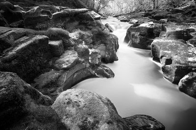 Rocks in sea