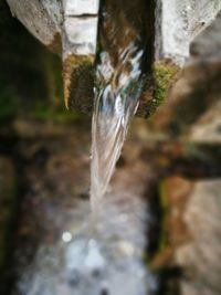 Close-up of waterfall